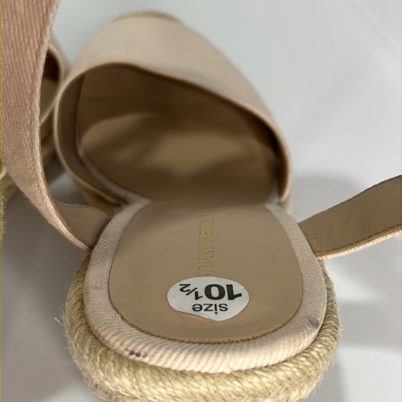 Stuart Weitzman Women's Espadrille Wedge Shoes Ankle Strap Size 10.5 Beach Coast - Picture 10 of 16